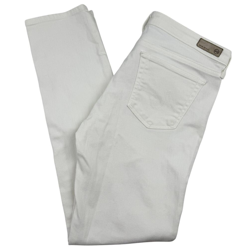 AG Adriano Goldschmied The Stilt White Cigarette Jeans 30R Made in USA Classic